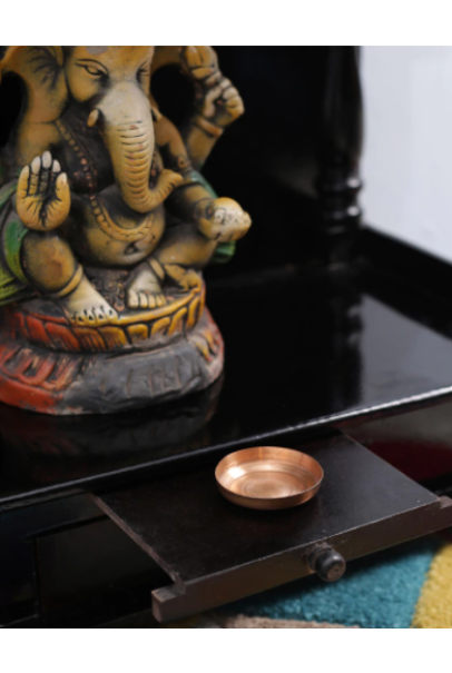Copper Metal Diya Plate Copper Metal Diya Plate